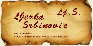 LJerka Srbinović vizit kartica